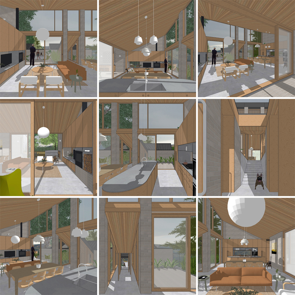 Interior design articulation for Leura House