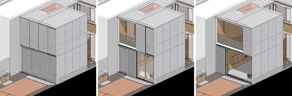 Redfern House rear addition Option A design development