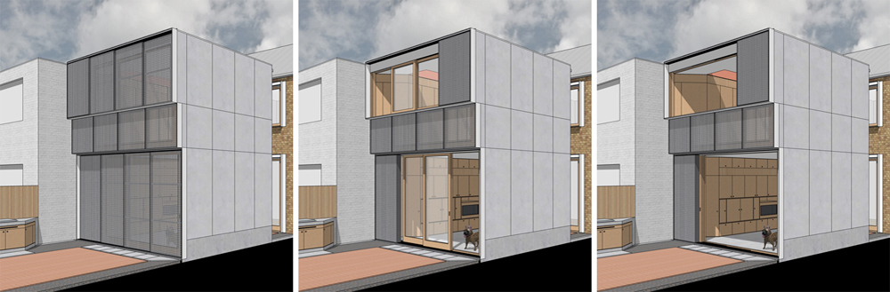 Redfern House rear addition Option B design development