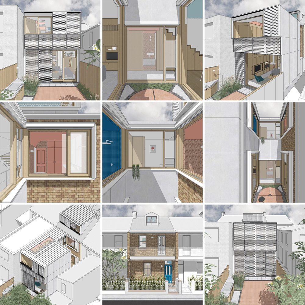 Exterior articulation of Redfern House