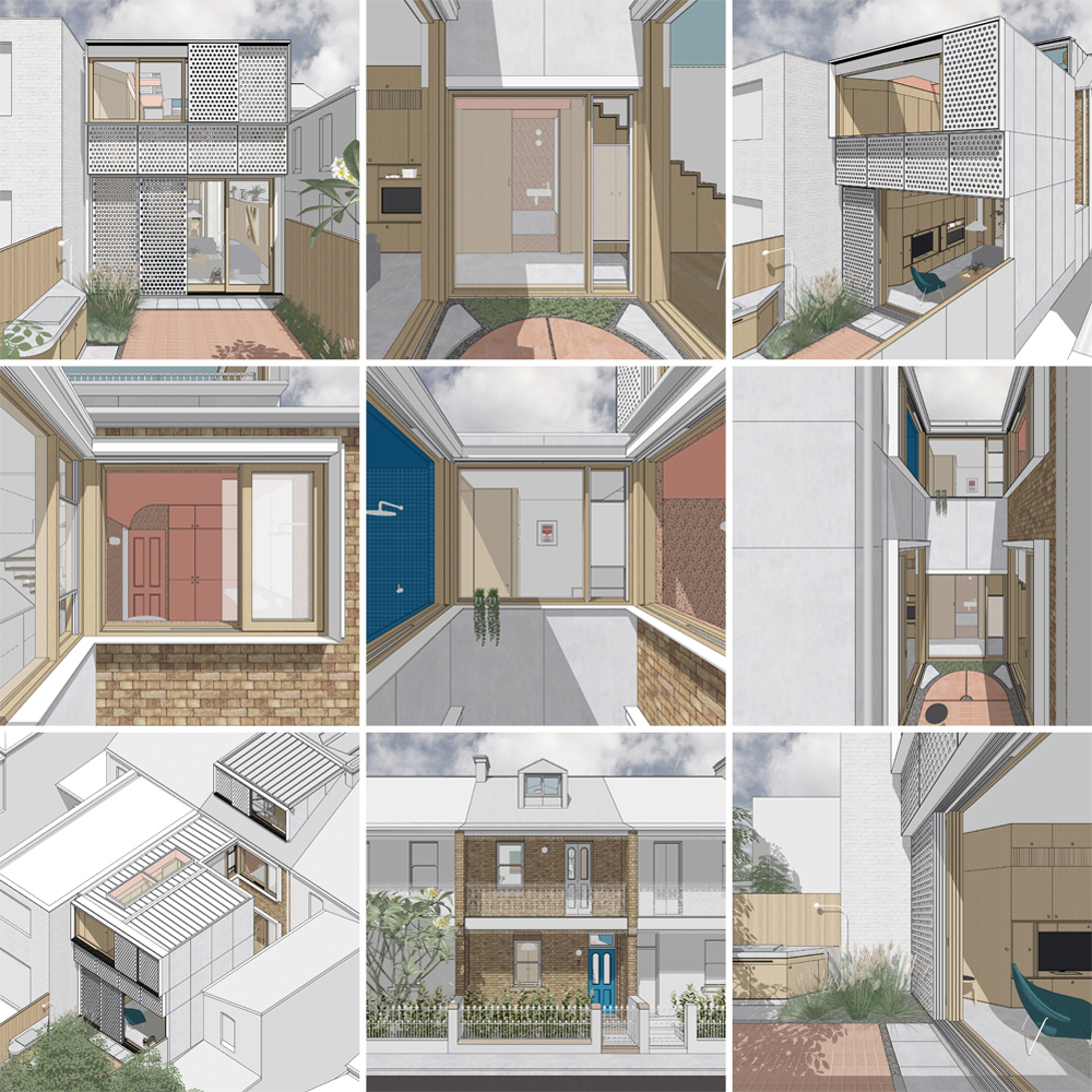 Exterior articulation of Redfern House