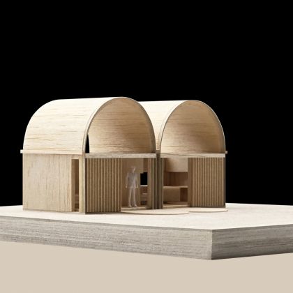 Architectural model view of Art Cabin Studio