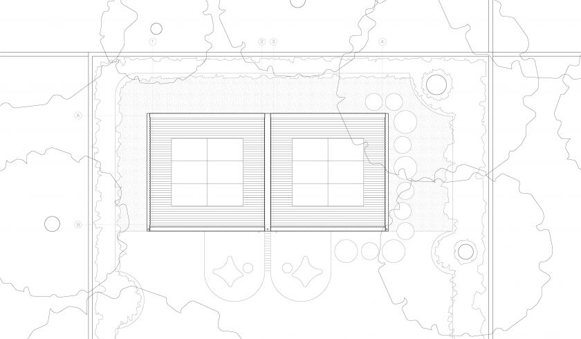 Art Studio Cabin floor plan and site plan