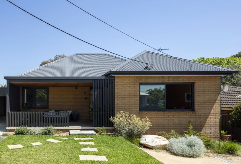 Exterior front view of existing 1960's bungalow