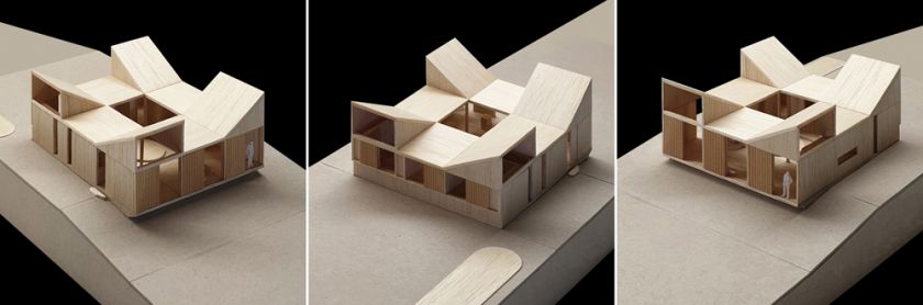 Blue Mountains House model exterior aerial views