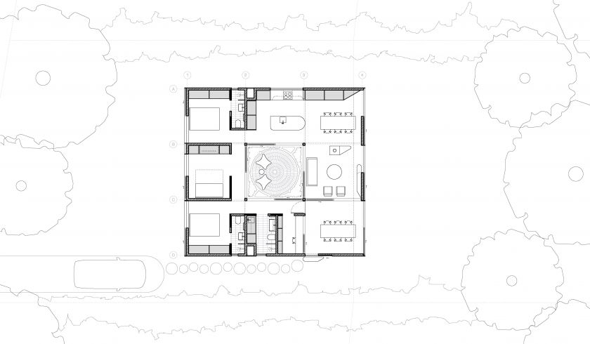 Blue Mountains House floor plan and site plan