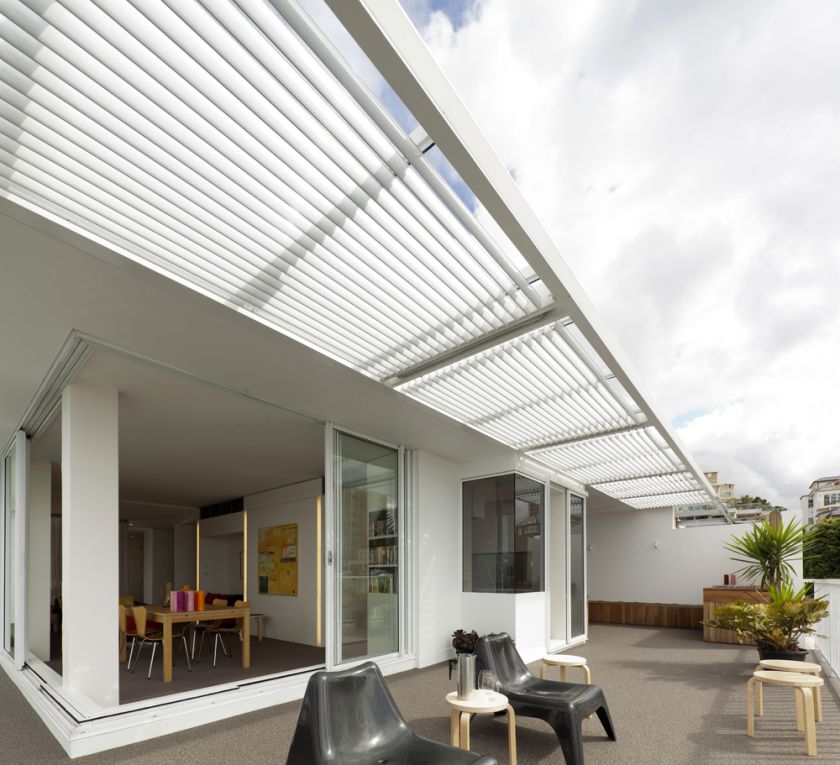 Darling Point Penthouse terrace & steel pergola