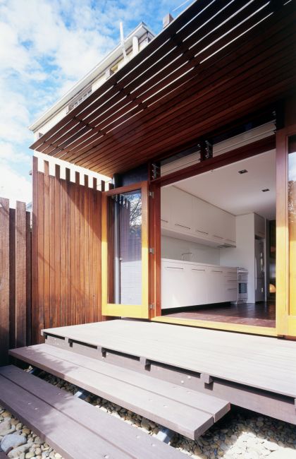 H House exterior rear detail view