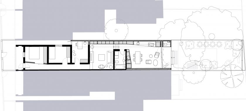 Haines House floor plan and site plan