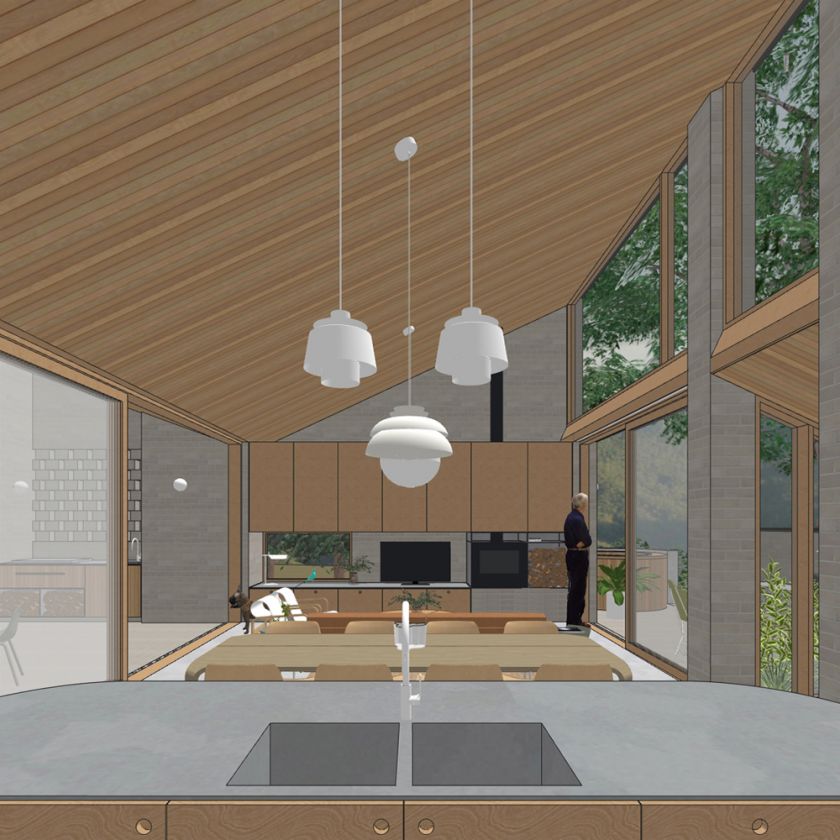 Leura House interior design visualisations