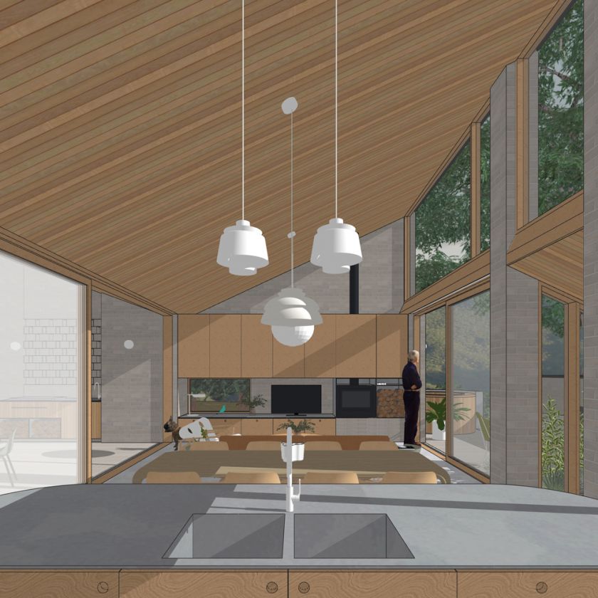 Leura House interior design visualisations