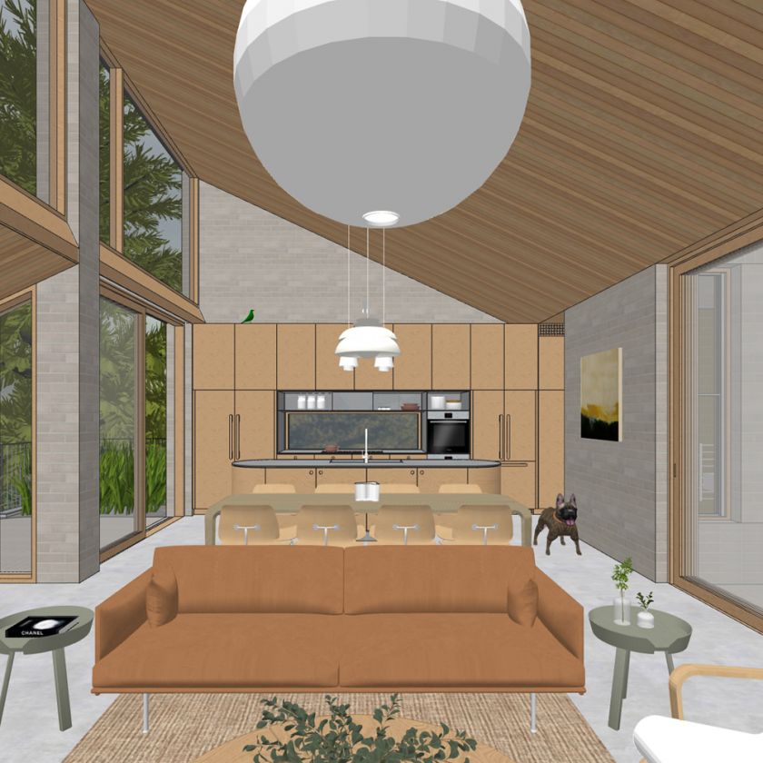 Leura House interior design visualisations