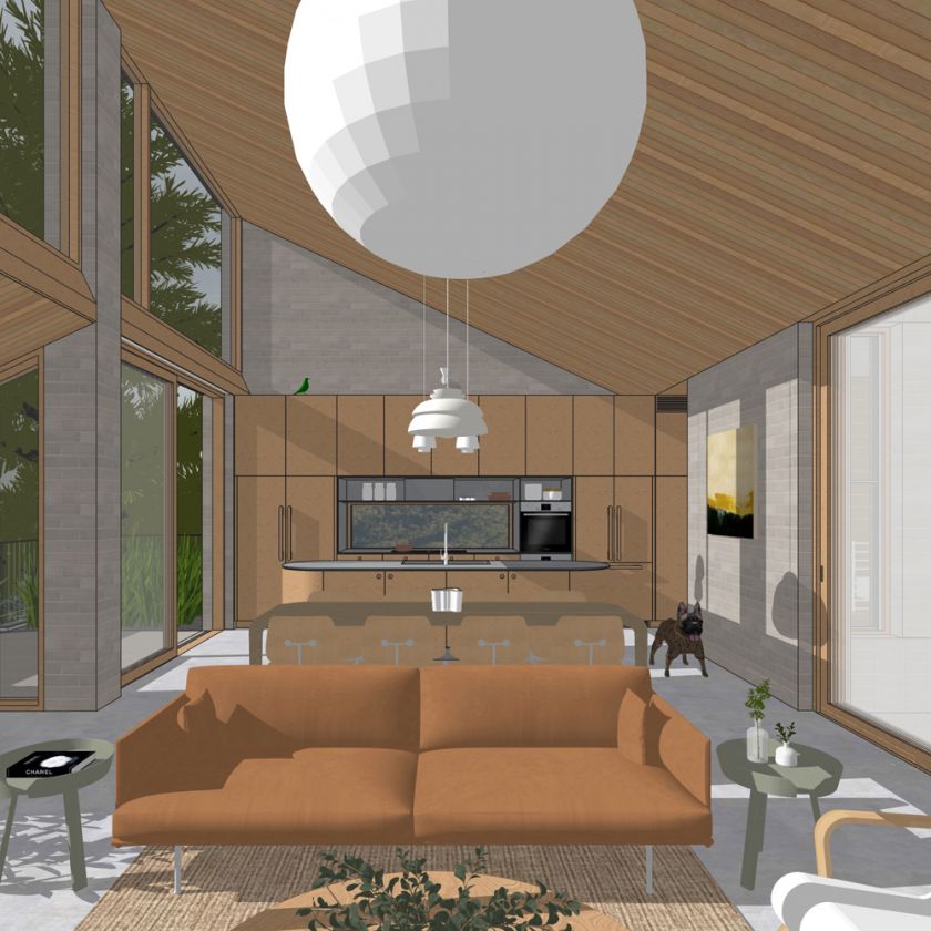 Leura House interior design visualisations