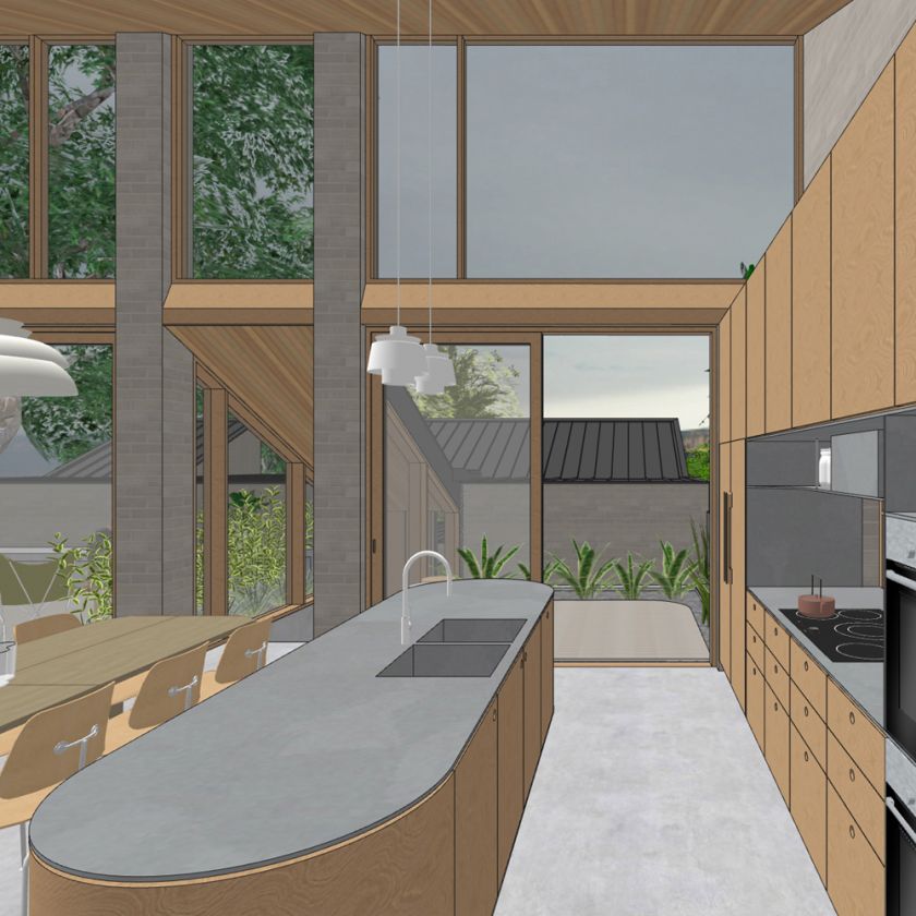 Leura House interior design visualisations