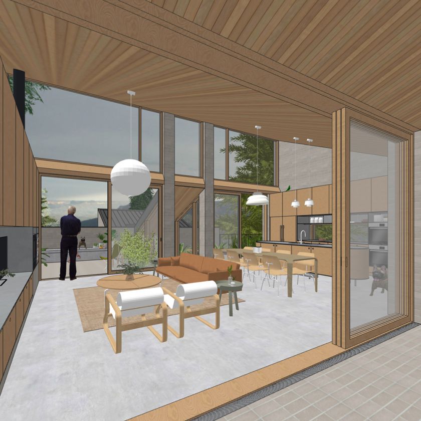 Leura House interior design visualisations