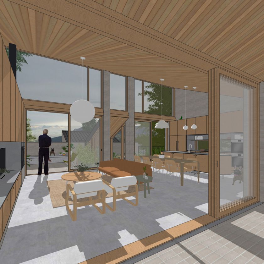 Leura House interior design visualisations