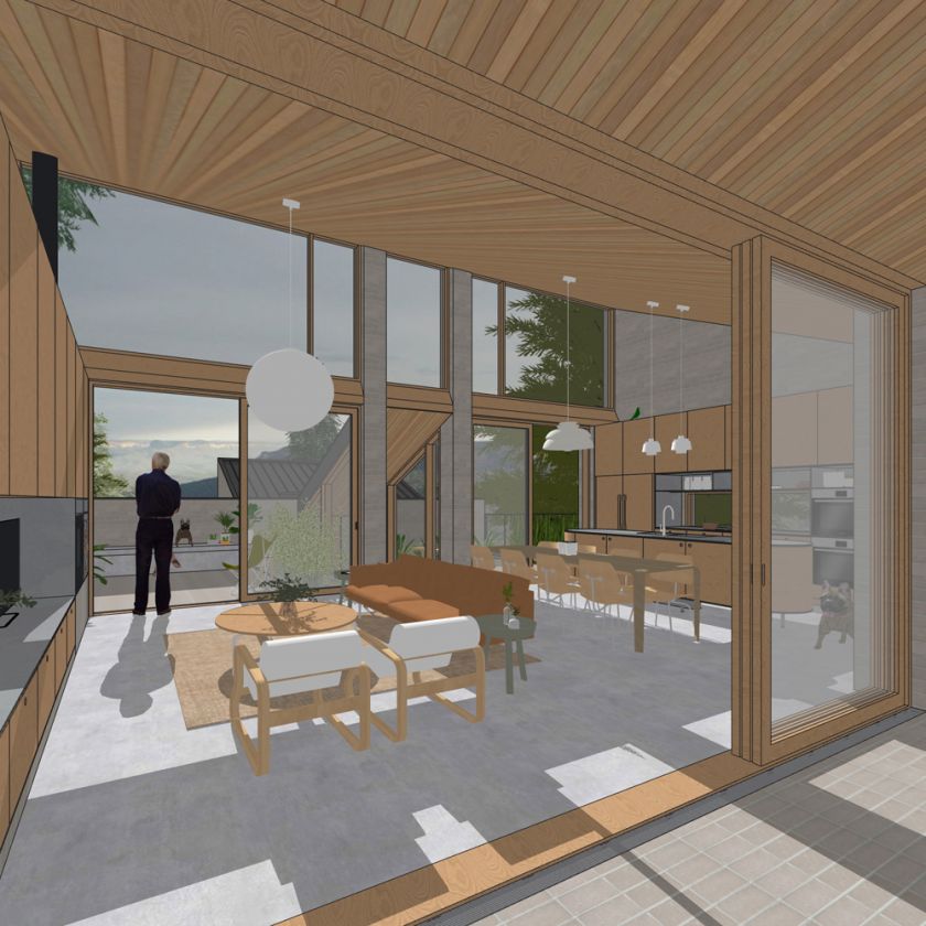 Leura House interior design visualisations