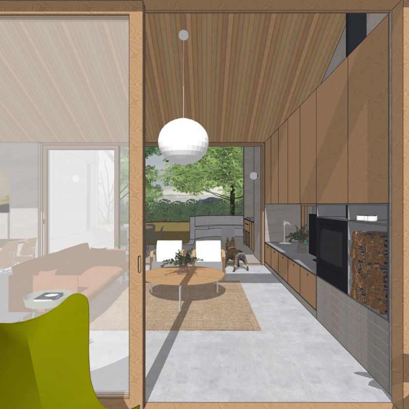 Leura House interior design visualisations