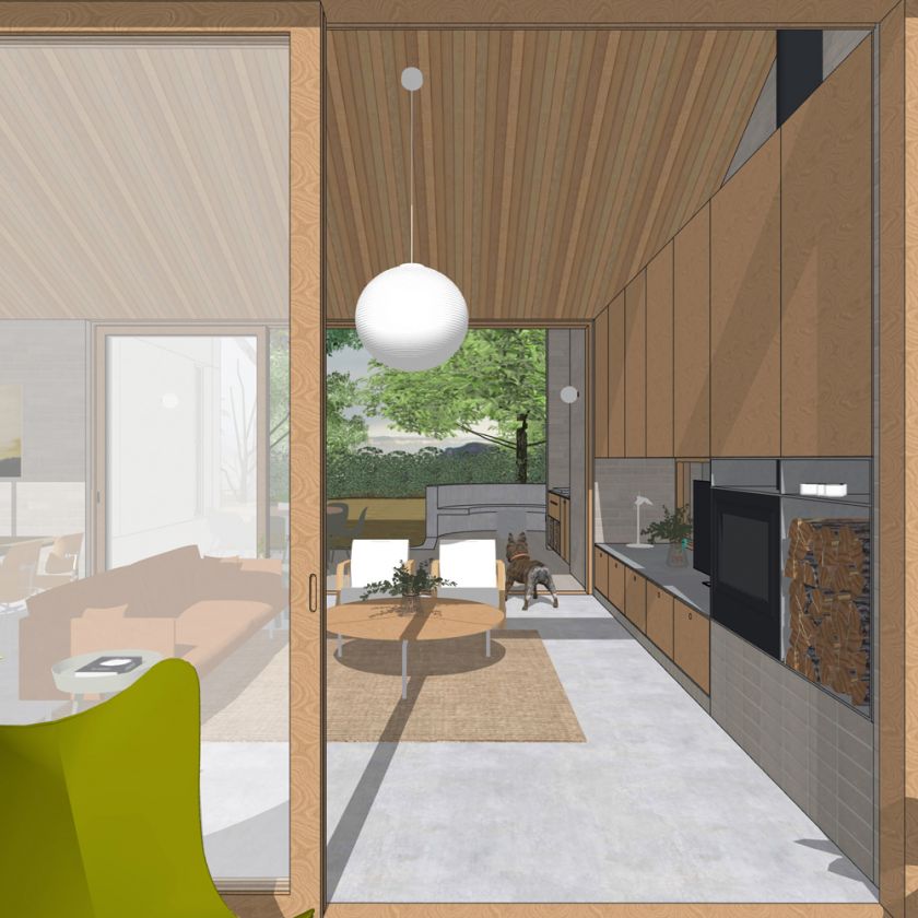 Leura House interior design visualisations