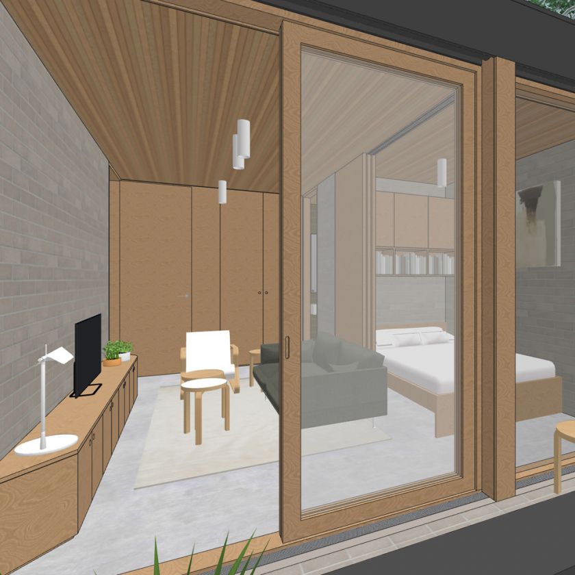 Leura House interior design visualisations