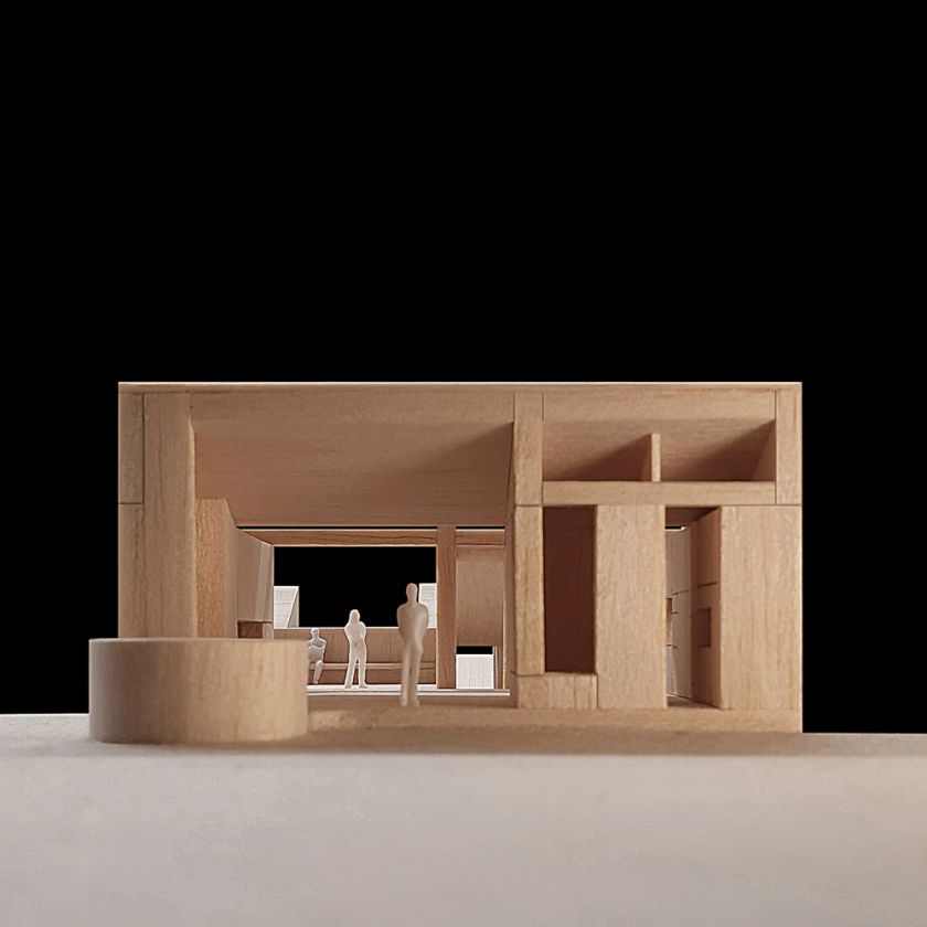 Leura House model south elevation view