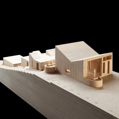 Leura House model oblique aerial view