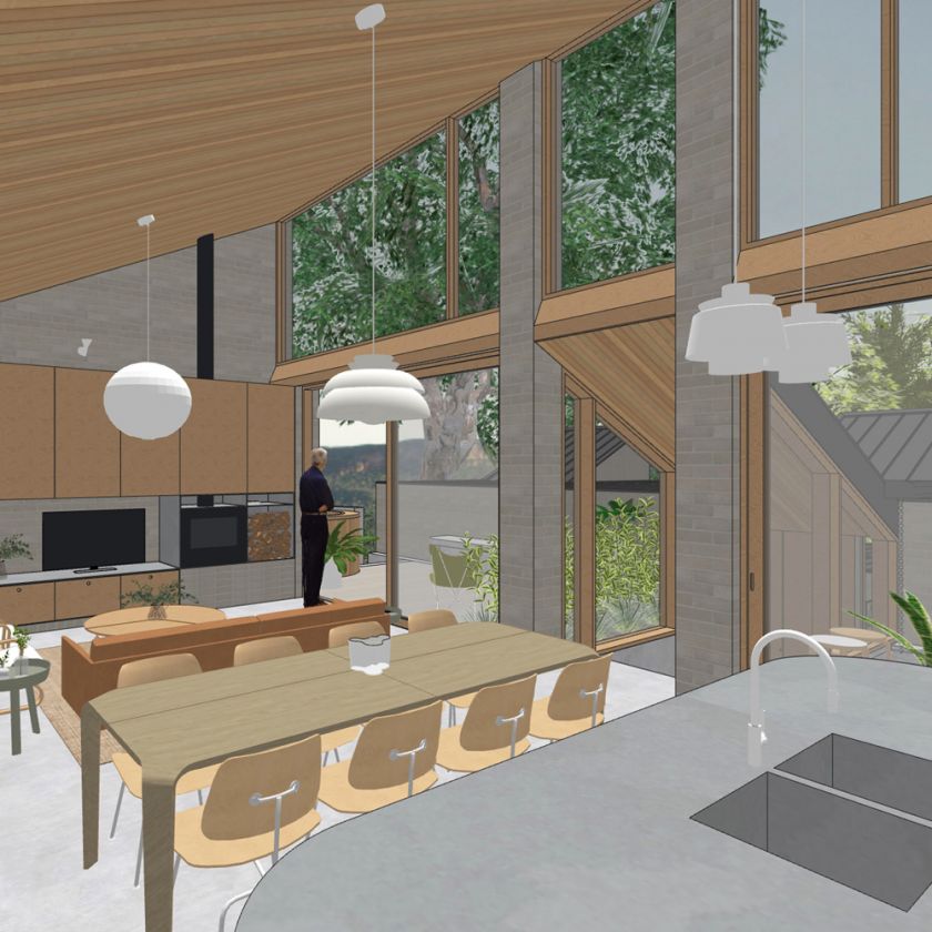Leura House interior design visualisations