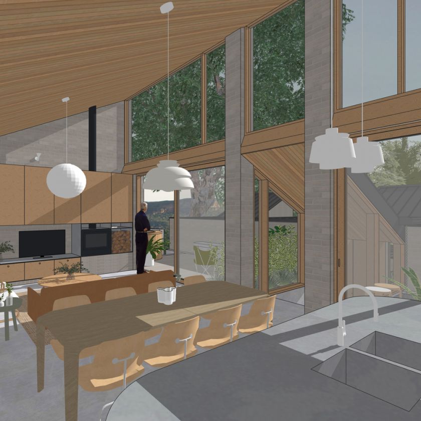 Leura House interior design visualisations