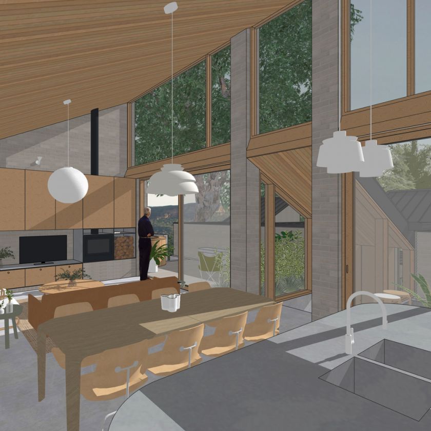 Leura House interior design visualisations