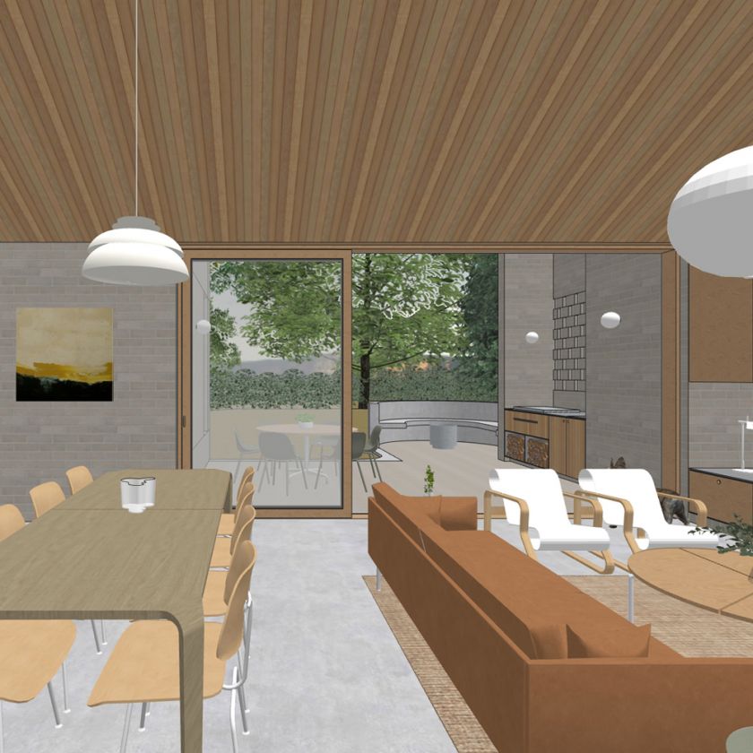 Leura House interior design visualisations