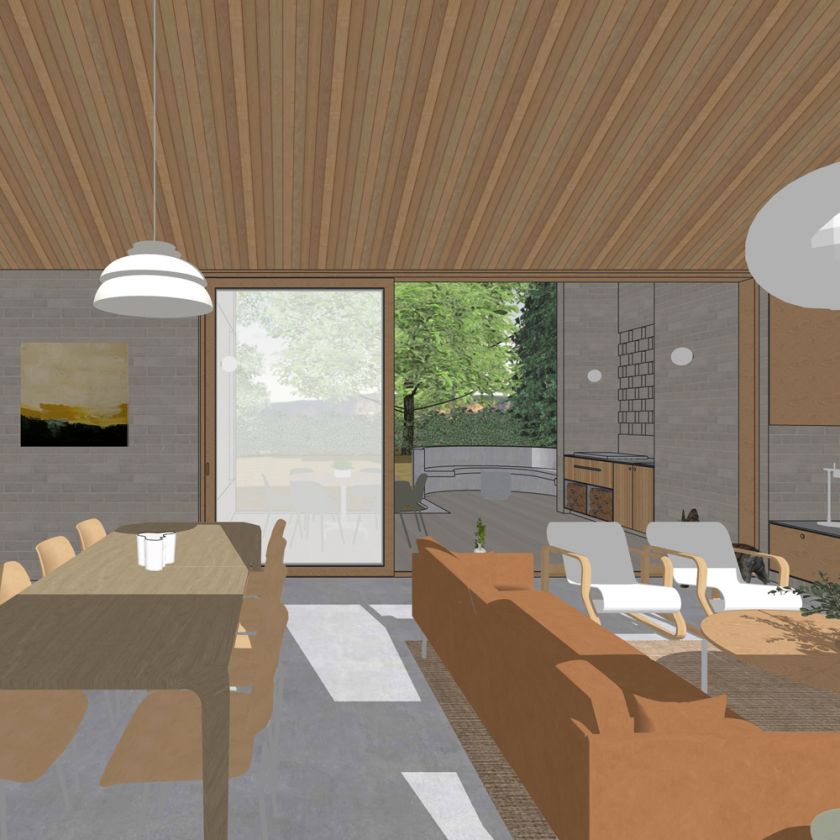 Leura House interior design visualisations