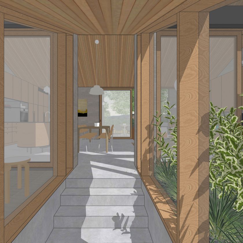 Leura House interior design visualisations