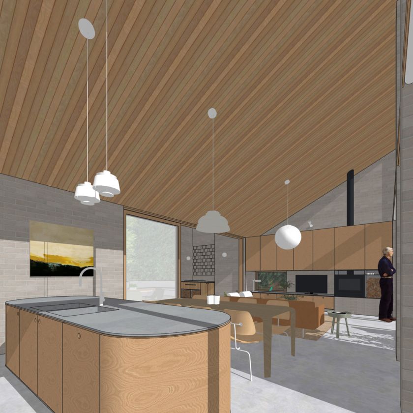 Leura House interior design visualisations