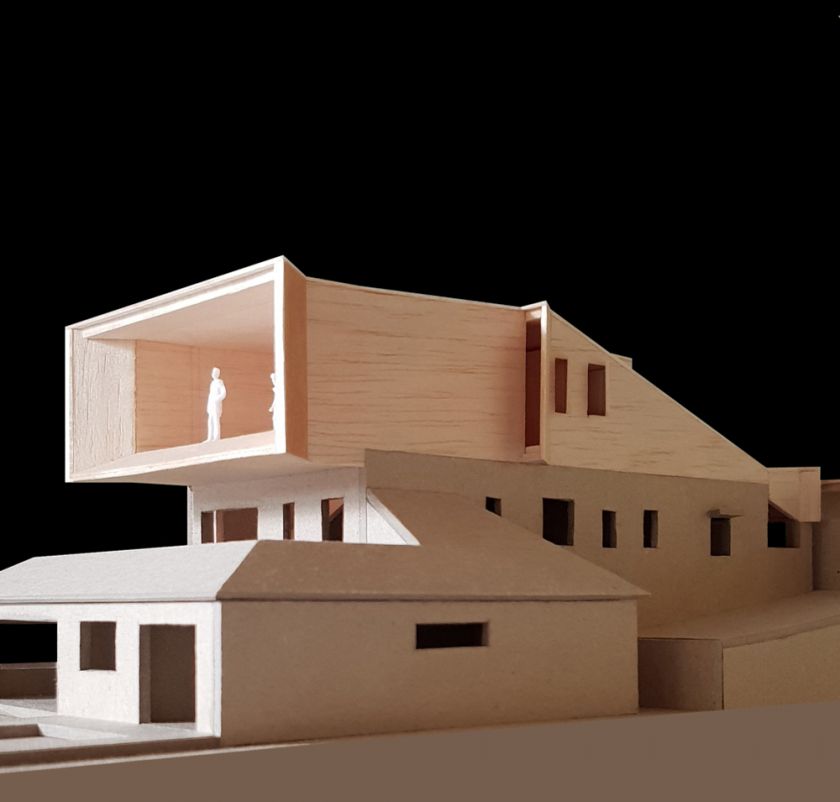 Manifold House model rear oblique view