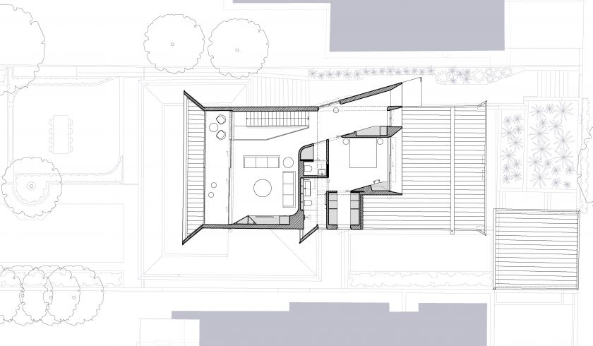 Manifold House first floor plan and ground floor plan and site plan