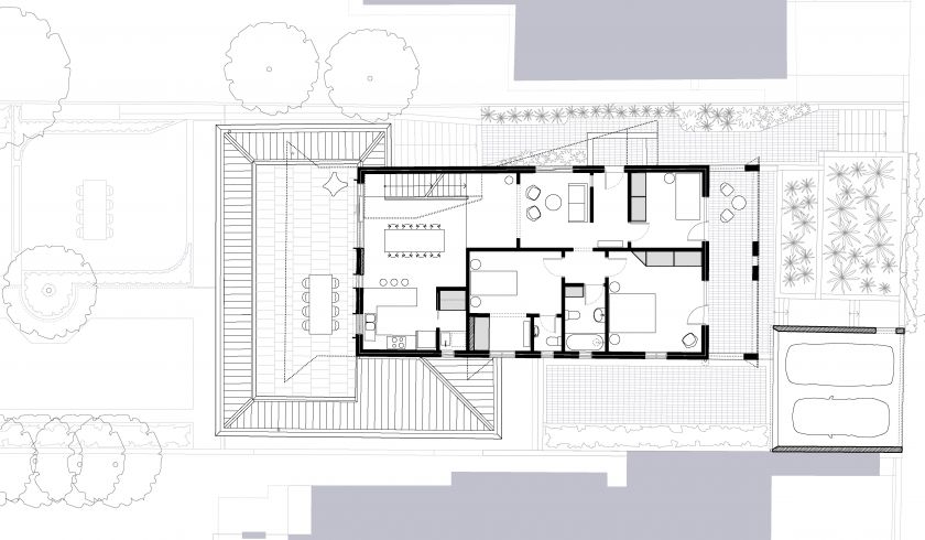 Manifold House first floor plan and ground floor plan and site plan