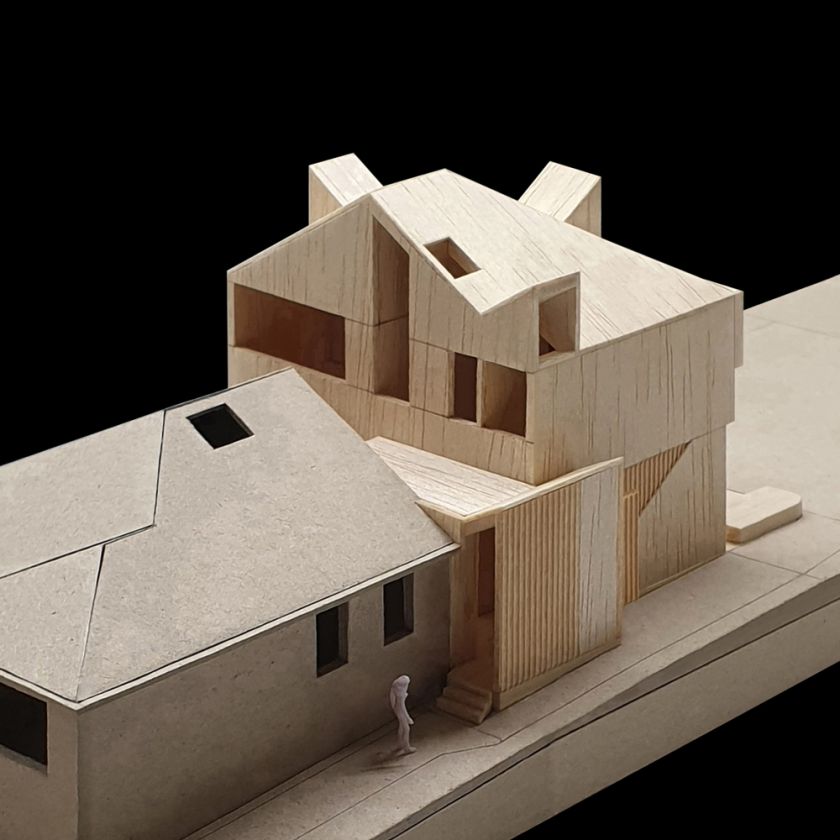 Murrabin House front aerial model view