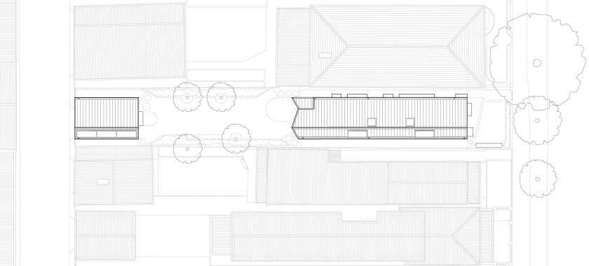 National House ground floor plan and first floor plan and site plan