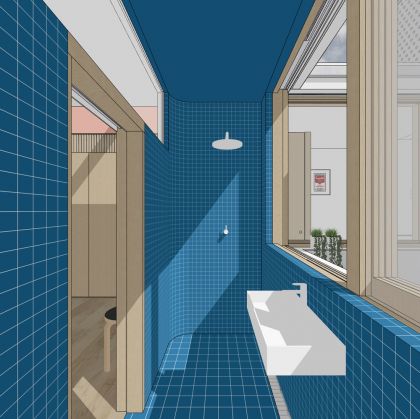 Interior ensuite bathroom view