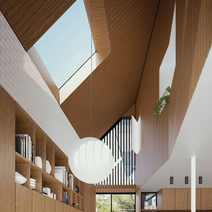 Starling House interior and void detail view