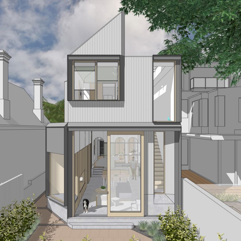 Trafalgar House ground floor interior and exterior visualisations