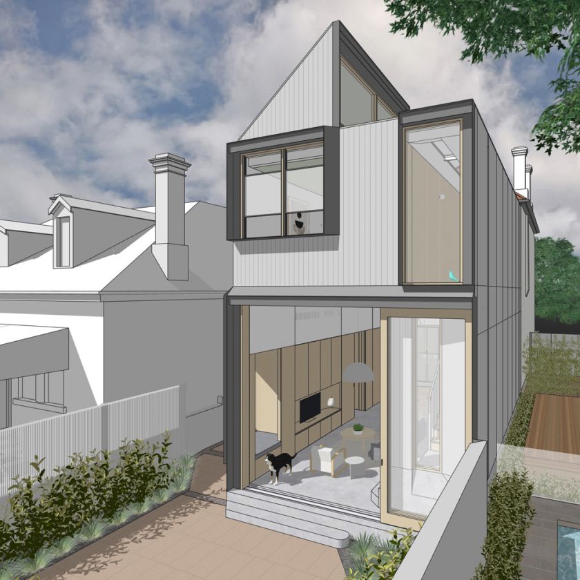 Trafalgar House ground floor interior and exterior visualisations