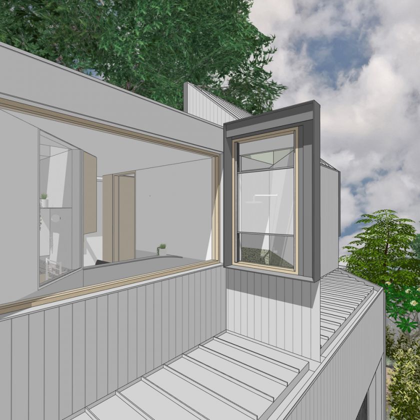Trafalgar House ground floor interior and exterior visualisations