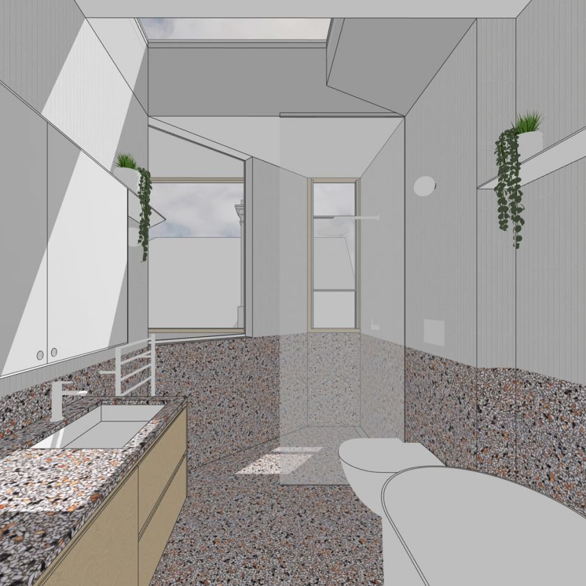 Trafalgar House first floor interior and exterior visualisations
