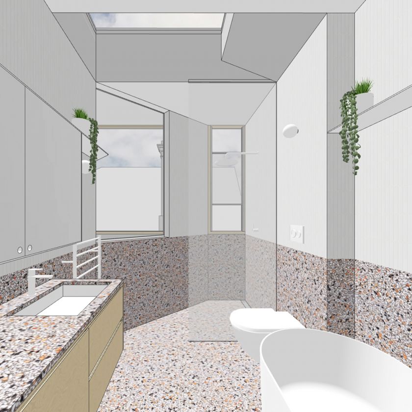 Trafalgar House first floor interior and exterior visualisations