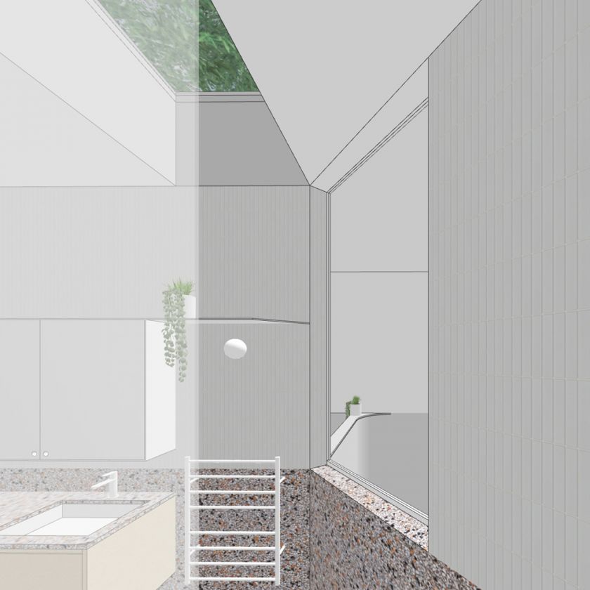 Trafalgar House first floor interior and exterior visualisations