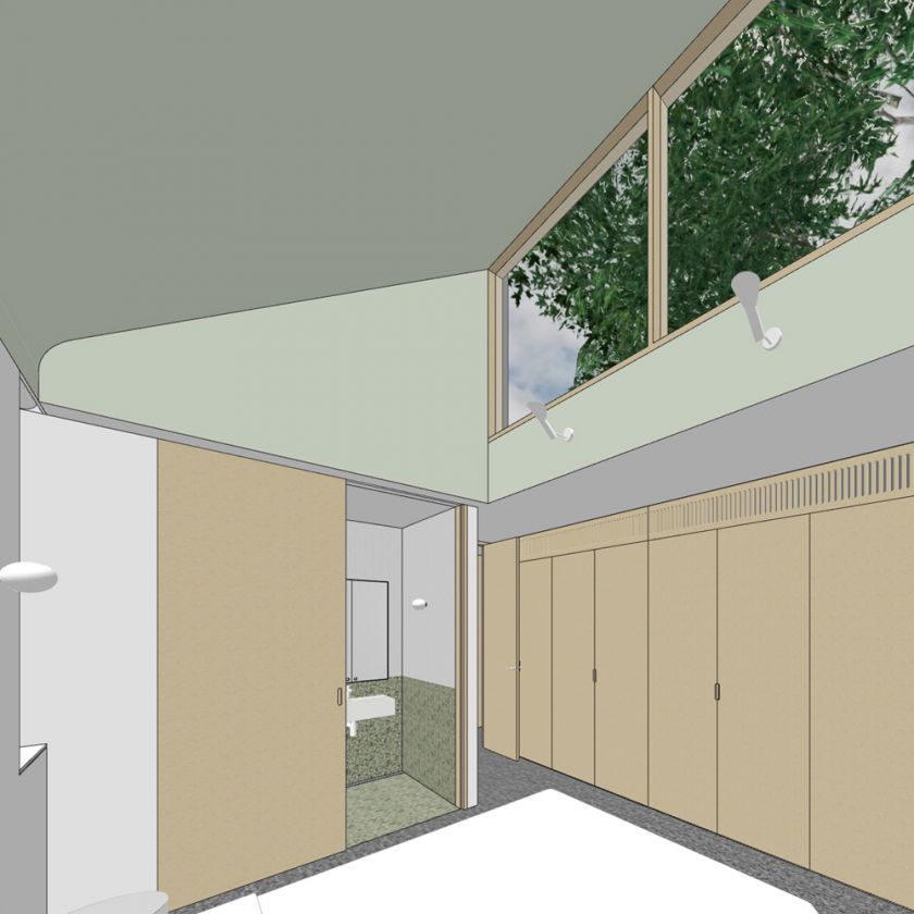 Trafalgar House first floor interior and exterior visualisations