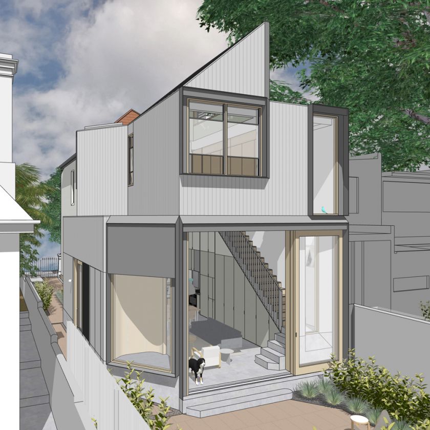 Trafalgar House first floor interior and exterior visualisations