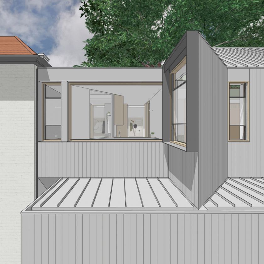 Trafalgar House first floor interior and exterior visualisations