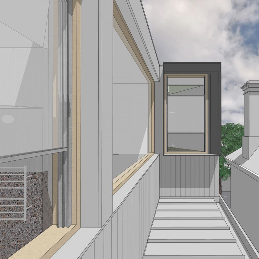 Trafalgar House first floor interior and exterior visualisations